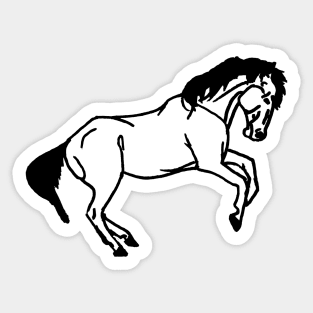 rearing horse outline Sticker